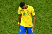 Neymar lors de l'élimination du Brésil en quarts de finale du Mondial le 6 juillet 2018 à Kazan