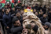 Les funérailles de Palestiniens tués par des soldats israéliens près de Hébron, le 15 janvier 2024 en Cisjordanie occupée