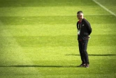 Le sélectionneur de l'Afrique du Sud Heyneke Meyer lors d'une séance d'entraînement, le 6 ocotbre 2015 à l'Olympic Stadium 