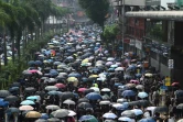 Des milliers de personnes manifestent à Hong Long le 29 septembre 2019, pour jeter de l'ombre sur les célébrations du 70e anniversaire de la Chine communiste