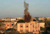 Frappe israélienne à al-Zawaïda, dans le centre de la bande de Gaza, le 8 août 2024