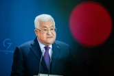 Le président palestinien Mahmoud Abbas donne une conférence de presse, le 16 août 2022 à Berlin