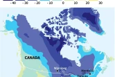Les températures prévues pour jeudi 31 janvier à 12h00 GMT en Amérique du Nord