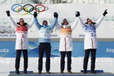 L'équipe norvégienne de relais, le 15 février 2022 aux Jeux olympiques de Pékin
