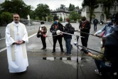 Le recteur du sanctuaire de Lourdes Mgr Olivier Ribadeau Dumas, le 16 mai 2020 à Lourdes