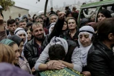 La foule rassemblée lors des obsèques d'une victime de l'attentat, le 11octobre 2015 à Ankara