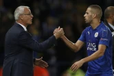 L'entraîneur de Leicester City Claudio Ranieri et son buteur Islam Slimani, le 27 septembre 2016 après le match face à Porto
