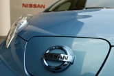 Un véhicule électrique Leaf de Nissan exposé à Yokohama le 29 juillet 2015