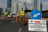 Contrôle routier à Tel Aviv pendant le confinement national en Israël, le 25 septembre 2020