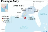 Trajectoire de l'ouragan Sally
