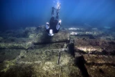 Les ruines du site archéologique sous-marin d'Olbia, près de la plage d'Almanarre, où évolue l'archéologue sous marine Lenaïc Riaudel, le 28 novembre 2018