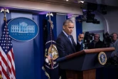 Barack Obama lors d'une conférence de presse à la Maison Blanche, le 16 décembre 2016 à Washington