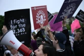 Des manifestants anti-avortement rassemblés devant la Cour suprême, le 3 mai 2022