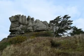 A Trégastel, sur la Côte de Granit Rose, en Bretagne le 9 mars 2021