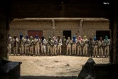 Groupe de miliciens peuls dans un camp de démobilisation à Sévaré, dans le centre du Mali, le 6 juillet 2019