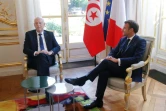 Emmanuel Macron et le président tunisien Kais Saied à l'Elysée, à Paris, le 22 juin 2020