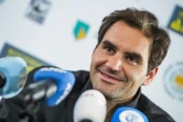 Le Suisse Roger Federer en conférence de presse, le 12 février 2018 à Rotterdam