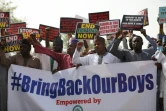 Une manifestation réclamant la libération des élèves enlevés au Nigeria, à Katsina le 17 décembre 2020
