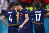 L'attaquant Olivier Giroud, après la défaite de la France face à la Suisse (3-3, 4-5 t.a.b.) en 8e de finale à l'Euro 2020, le 28 juin 2021 à Bucarest