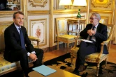 Le président Emmanuel Macron et le secrétaire général de FO Jean-Claude Mailly à l'Elysée le 12 octobre 2017
