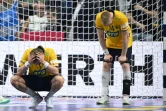 La détresse des Suédois après leur défaite devant l'équipe de France à Cologne, le 26 janvier 2024 