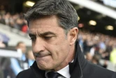 L'entraîneur de l'OM Michel après l'élimination en quart de finale de la Coupe de la Ligue face à Toulouse, le 13 janvier 2016 au Stadium 