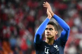 Le défenseur de la France, Raphaël Varane, à la fin du match face au Pérou, le 21 juin 2018 à Iékaterinbourg comptant pour le groupe C du Mondial 