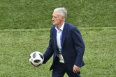 Le sélectionneur français Didier Deschamps lors du match face au Danemark le 26 juin 2018 au Mondial