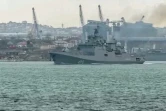 Manoeuvres navales de la marine russe au large de Sébastopol, en Crimée, le 12 février 2022. Photo fourniée par le ministère russe de la Défense 