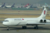 L'avion transportant la délégation nord-coréenne de haut rang, dont la soeur du dirigeant Kim Jong Un, arrive à l'aéroport de Séoul-Incheon, le 9 février 2018