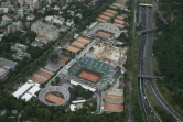 Vue aérienne du stade Roland-Garros, le 14 juillet 2016 à Paris 