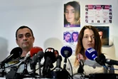 Joachim et Jennifer de Araujo, les parents de  Maëlys, lors d'une conférence de presse à  Villeurbanne, le 28 septembre 2017