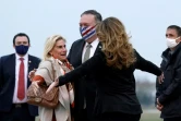 Mike et Susan Pompeo accueillis par l'ambassadrice des Etats-Unis à Paris Jamie McCourt, le 14 novembre 2020