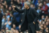 L'entraîneur de Manchester United Jose Mourinho lors du match face à Manchester City le 7 avril 2018
