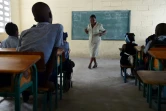 Une institutrice parle à ses élèves le jour de la rentrée à l'école publique de Tabarre, dans la banlieue de Port-au-Prince, le 5 septembre 2016.