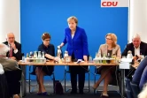 La chancelière allemande Angela Merkel lors d'une réunion avec les dirigeants de la CDU, le 2 juillet 2018 à Berlin