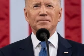 Le président américain Joe Biden lors de son discours sur l'état de l'Union au Congrès américain à Washington, le 1er mars 2022