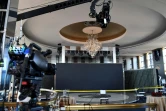 La salle où sera retransmise la cérémonie virtuelle des 78e Golden Globes, le 25 février 2021 à New York
