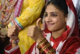 La jeune Indienne Geeta, sourde et muette, avant son départ pour l'aéroport, le 26 octobre 2015 à Karachi, au Pakistan