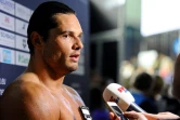 Le Français Florent Manaudou, après la finale du 50 m nage libre de l'EuroMeet, le 25 janvier 2020 à Luxembourg