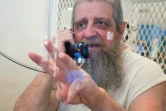 Hank Skinner, un condamné à mort pour meurtre qui clame son innocence, le 25 mai 2022 au parloir de la prison de Livingston, au Texas