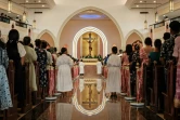 Messe catholique à l'église de l'Immaculée Conception de Dili, au Timor oriental, le 8 septembre 2024