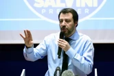 Le leader de la Ligue du nord Matteo Salvini lors d'un meeting à Milan (Italie) le 2 mars 2018 avant les élections législatives 