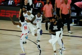 Les Clippers lors de leur victoire sur les New Orleans Pelicans en NBA à Lake Buena Vista, en Floride, le 1er août 2020