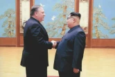 Mike Pompeo lors de sa rencontre avec Kim Jong Un à Pyongyang le 26 avril 2018