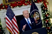 Le président américain Joe Biden fait le point sur la situation sanitaire face au variant Omicron, le 21 décembre 2021 à la Maison Blanche, à Washington