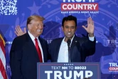 Vivek Ramaswamy et Donald Trump dans le New Hampshire le 16 janvier 2024