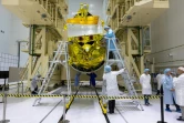 Une fusée Soyouz 2.1b transportant l'atterrisseur Luna-25 au cosmodrome de Vostochny au nord de Blagoveschensk dans la région de l'Amour en Extrême-Orient russe