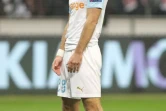 L'attaquant de Marseille Valère Germain dépité lors de la lourde défaite à Francfort en Ligue Europa, le 29 novembre 2018  