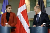 Le chancelier allemand Olaf Scholz et la Première ministre danoise Mette Frederiksen lors d'une conférence de presse, le 28 janvier 2025 à Berlin